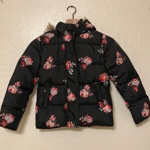 Floral Black GAP kids Girls Jacket very good condition